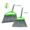 Large Professional Angle Broom, 4' Wood Handle PVC Coated, Modern Decorative Block, 2 Rubber Bumpers, X-Large Professional Angle Broom